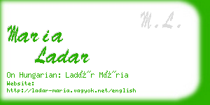 maria ladar business card